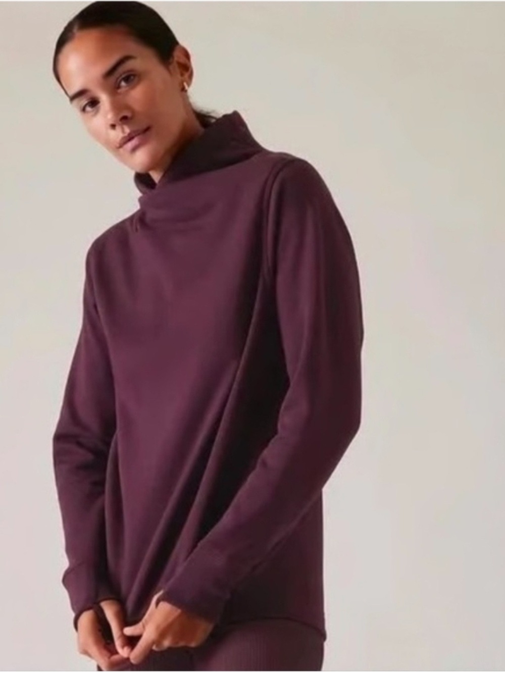Athleta Cozy Karma Twist Neck Sweatshirt